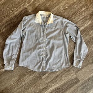 Vintage Marshall Field’s Blue Striped Button Down